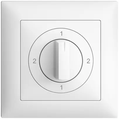 Kit frontale EDIZIOdue 2-1-2-1 88×88mm bianco per interruttore rotativo 