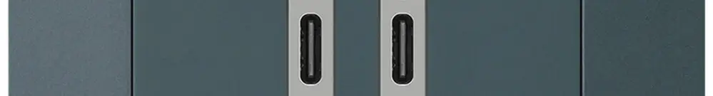 UP-USB-Ladesteckdose Hager kallysto.trend C-C 20W 5V 94×94mm anthrazit 