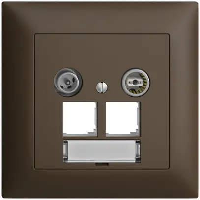 Prise multimédia ENC EDIZIOdue FMI EASYNET 4dB, p.2×RJ45 S-One, coffee 