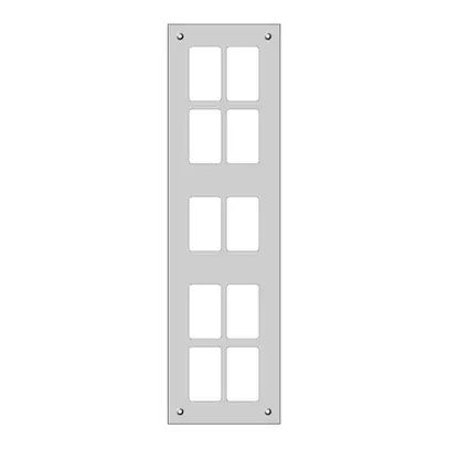 Montageplatte FLF 5×2 Al weiss FH 