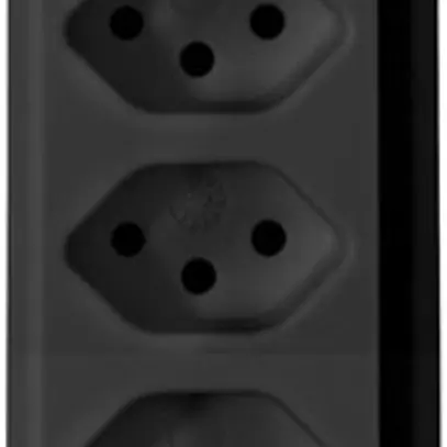 Prise multiple cleverLINE 9×T13 noir 2m H05VV-F 3×1mm² 