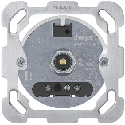 Inserto per variatore rotativo stazione secondaria Hager con placca di fissaggio 