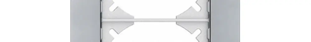 Telaio di cop. EDIZIOdue prestige 2×1 acciaio cromato lucidato 