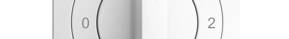 Kit frontale EDIZIOdue 0-1-2-3 60×60mm bianco per interruttore rotativo 