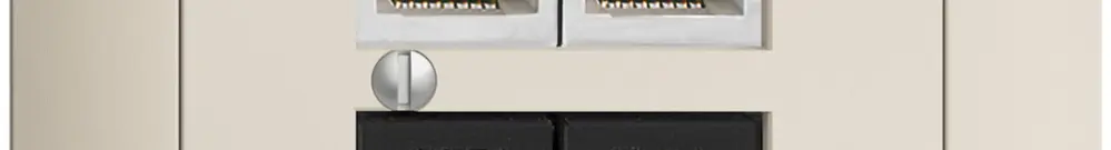 Scatola INS 4×RJ45 2×u/2×s EDIZIOdue crema, R&M swissline NT 2ab 