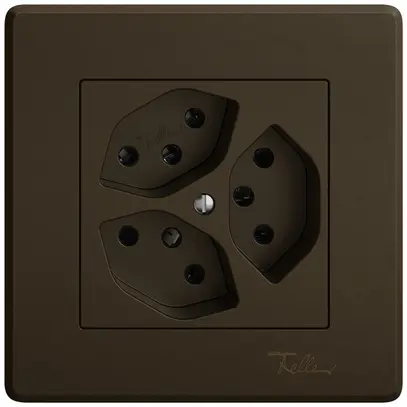 UP-Steckdose EDIZIO.liv SNAPFIX® 3×T13 br 