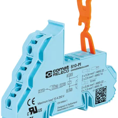 Socle à ficher ComatReleco S10-PI, pour relais type C10/CSS, 5L, push-in 