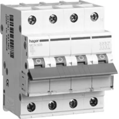 Disjoncteur Hager MCB quickconnect 4P 415V type B 10A Icn 6kA 4UM 
