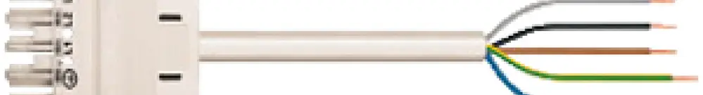 Cavo di raccordo WINSTA MIDI 5×2.5mm² 20A 400V 5m cod.A presa/libera bianco 