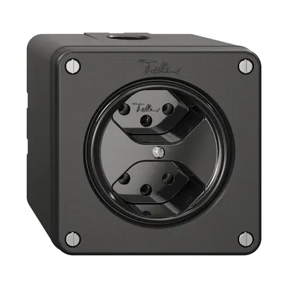 Presa NAPU NEVO, 2×T13, nero 
