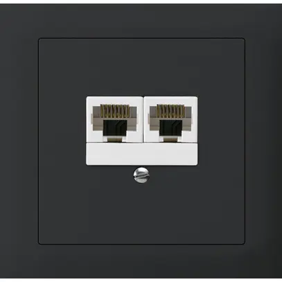 Boîte INC kallysto 2×RJ45u noir parallèle 