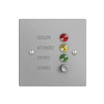 Station de porte EDIZIOdue silver pour signaux d'appel 