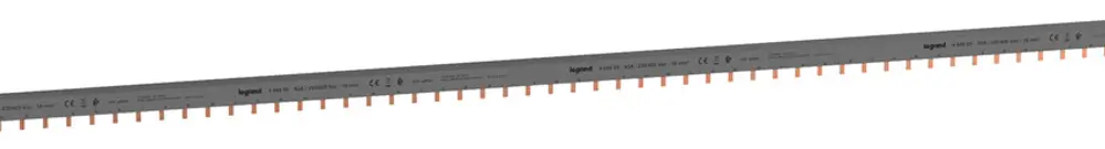 Pettine di raccordo HX³standard 4P 3Ph perno 16mm² 80A 1016mm grigio 