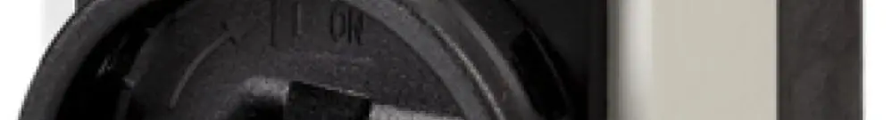 Interruttore generale AP Eaton, 4-poli, 20A, funzione di arresto, manopola nero 