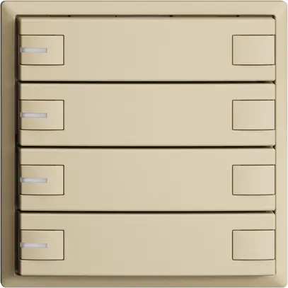 Poussoir ENC KNX 4× EDIZIOdue vanille RGB avec LED 