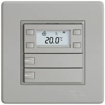 Poussoir RTH ENC EDIZIO.liv SNAPFIX® a.RGB-LED 2×touches comm.1T grc 
