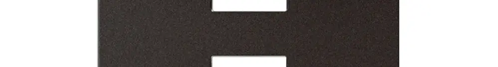 Placca frontale EDIZIOdue elegance per tasto doppio moca 