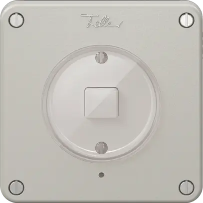Poussoir KNX 1× NEVO N.CO RGB avec sonde de température, gris clair 