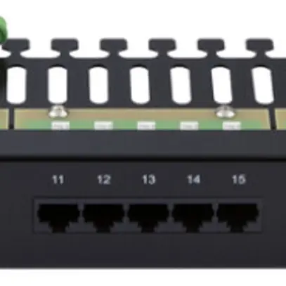 Pannello patch 19" voice 1UA cat3 25×RJ45 4p n.scherm., nero 