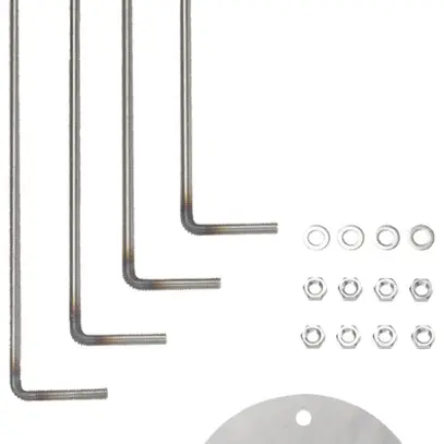 Socle pour pied Hager XEVA150 pour bornes de charge sur pied Ø200×4mm 