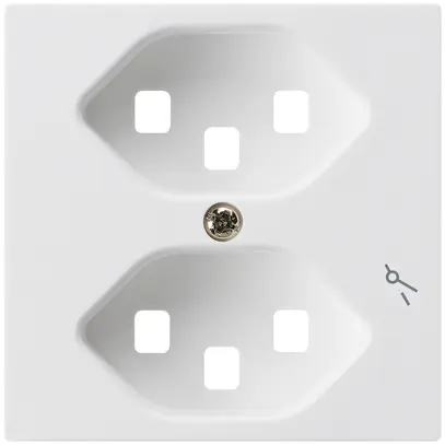 Piastra frontale per presa Hager kallysto 2×T23 1×S H bianco ultra 