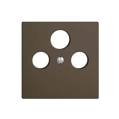 Placca frontale EDIZIOdue coffee per presa di antenna per SAT 