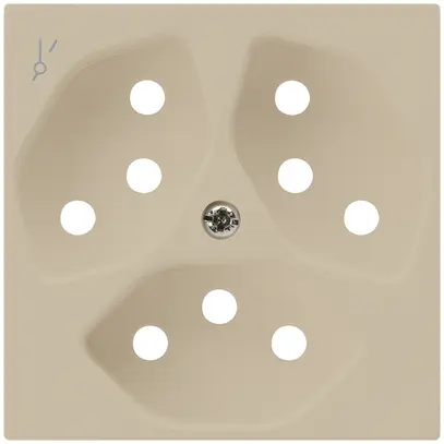 Placca frontale kallysto 3×T13/1 60×60mm beige con protezione bambini 