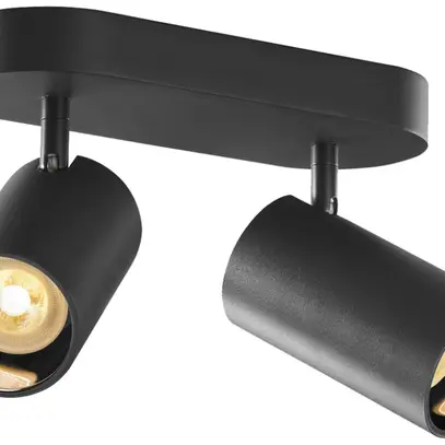Spot SLV ASTO TUBE GU10 2×10W Ø70×125mm noir 
