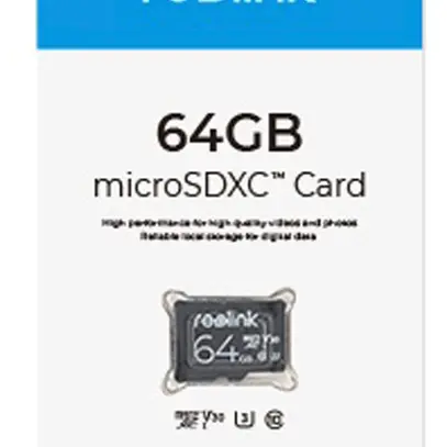 Carte mémoire Reolink 64GB microSD XC class10 V30 A2 UHS-3 