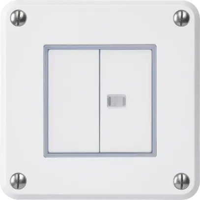 Interrupteur ENC robusto IP55 schema 3/contact à poussoir 1×lumineux blanc combi 