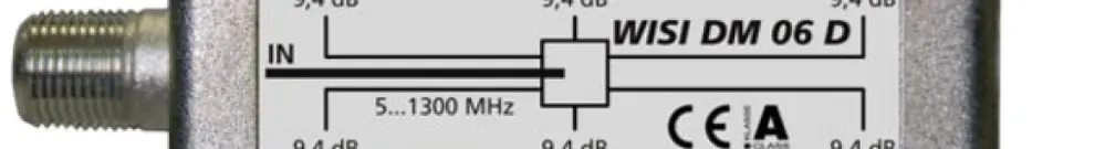 Ripartitore F WISI DM06D 6 volte 9.4dB 5…1300MHz 