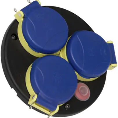 Prise INC type 3×23 Brennenstuhl pour enrouleur de câble IP55 
