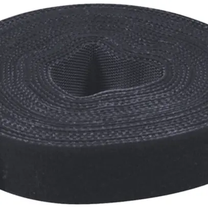 Klettband VALUE doppelseitig 10mm×25m schwarz 