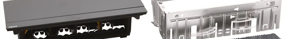 Tischsteckdose POP-UP für 8 Module Mosaic schwarz 