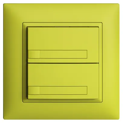 Pulsante KNX RGB INC EDUE FMI, 250mW, s.LED, c.carta, 2×pulsante, 1×tasto, lem 