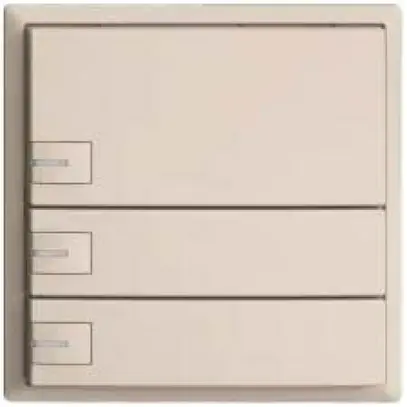 Pulsante KNX RGB EDUE, 250mW, c.LED RGB, 3×pulsante, com.1×tasto, crema 