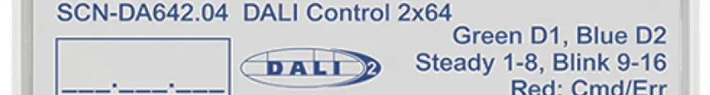 Gateway KNX/DALI AMD MDT SCN-DA642.04 2-can 64UM/canale 110…240VUC 4UM 