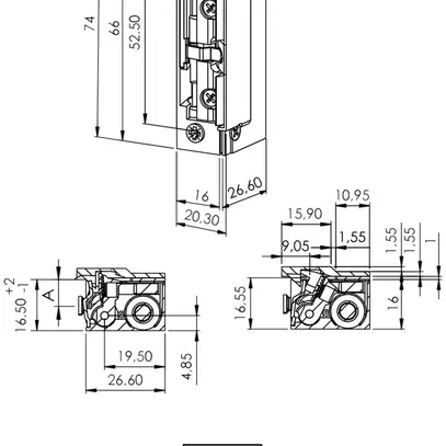 Apriporta BSW B3301-TL, 22…26VDC, diseccitato aperto, scrocco a raggiera, top 