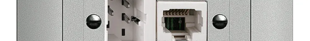 Prise ENC xDSL RJ45/TT83 silver ITplus EDIZIOdue, avec filtre 