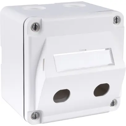 Kit de montage AP R&M 2×HEC-QR oblique IP67 87×87mm blanc 