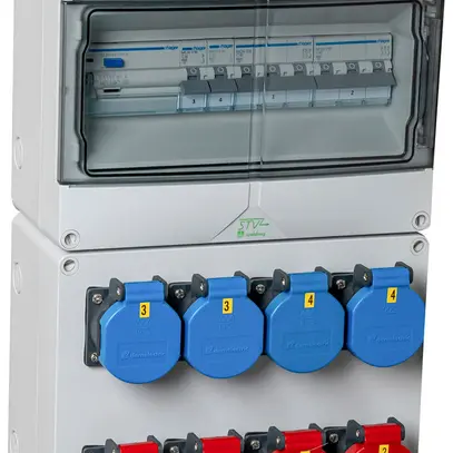 Stromverteiler DEM DB20951 40A 4×LS 1×FI 4×T23 4×T25 