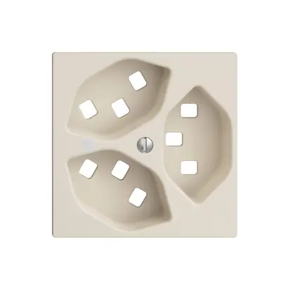 Kit frontal EDIZIOdue crema 60×60mm 3×T23, lentille, 
