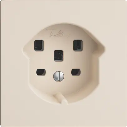 Presa EDIZIOdue T25 16A crema, con morsetti innest. 