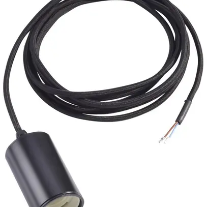 Lampada a sospensione SLV FITU E27 60W con cavo 2.5m tonda IP20 nero 