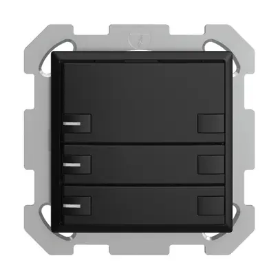 Pulsante KNX RGB INC EDUE, 250mW, c.LED RGB, 3×pulsante, com.2×tasti, ne 