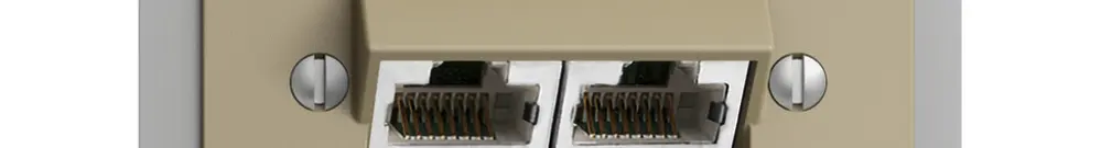Prise INC 2×RJ45/s 8P sép.EDIZIOdue sand ITplus 