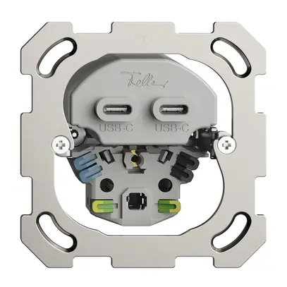 UP-Steckdose USB 2×Typ C + Typ 13 Feller BSM 230V 3000mA 