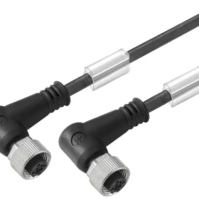 Sensor/Aktor-Kabel WM SAIL M12/M12 4L 2m Buchse/Buchse gewinkelt schwarz 