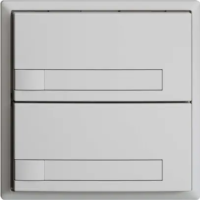 Poussoir ENC KNX 2× EDIZIOdue gris clair RGB sans LED avec insert papier 