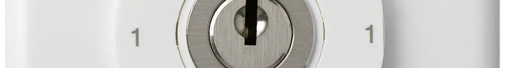 Interrupteur à clé ENC 0/1L blanc basico 